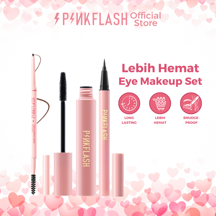 Gambar PINKFLASH Eyes Set Eyebrow Pencil + Maskara + Eyeliner Pen - GR01 dari PINKFLASH STORE Kab. Tangerang Tokopedia