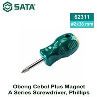 Gambar Obeng Plus Cebol Magnetik PH 2 x 38 mm 62311 A Series Screwdriver, Phillips #2x38MM Sata Tools dari SATA OS Kota Administrasi Jakarta Utara 1 Tokopedia