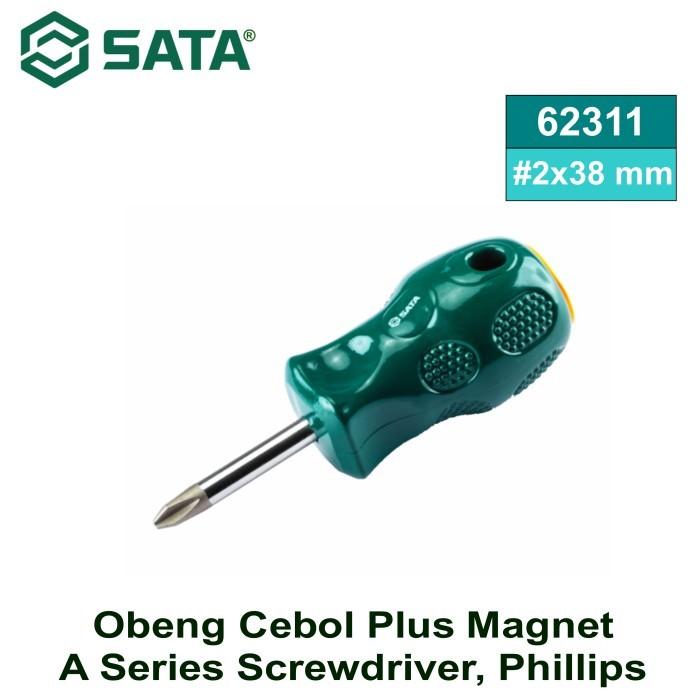 Gambar Obeng Plus Cebol Magnetik PH 2 x 38 mm 62311 A Series Screwdriver, Phillips #2x38MM Sata Tools dari SATA OS Kota Administrasi Jakarta Utara Tokopedia