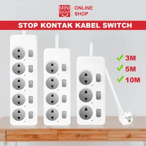 Stop Kontak Kabel Switch On Off Masing-Masing / Colokan Listrik Panjang 3/5/10 Meter