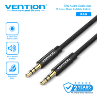Gambar Vention Kabel Aux Audio 3.5mm Male to Male Gold Plated - P350 Braided, 1.5m dari Vention Authorized Store Kota Administrasi Jakarta Barat 1 Tokopedia