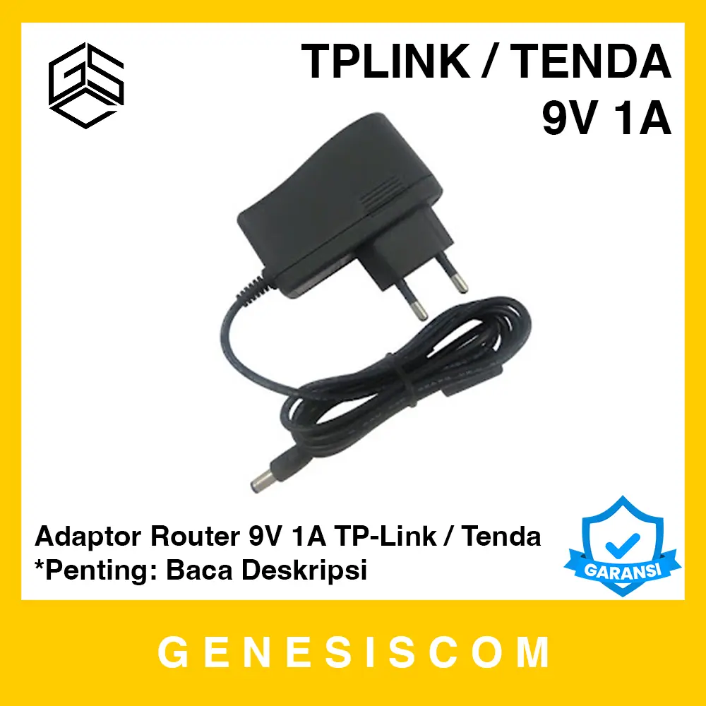 Adaptor 9V 0.6A / 9V 1A TPLINK TENDA - Charger Casan 9 Volt 0,6A 9Volt TP LINK Router Wifi Kabel Cable Adapter Kepala Casan Cas