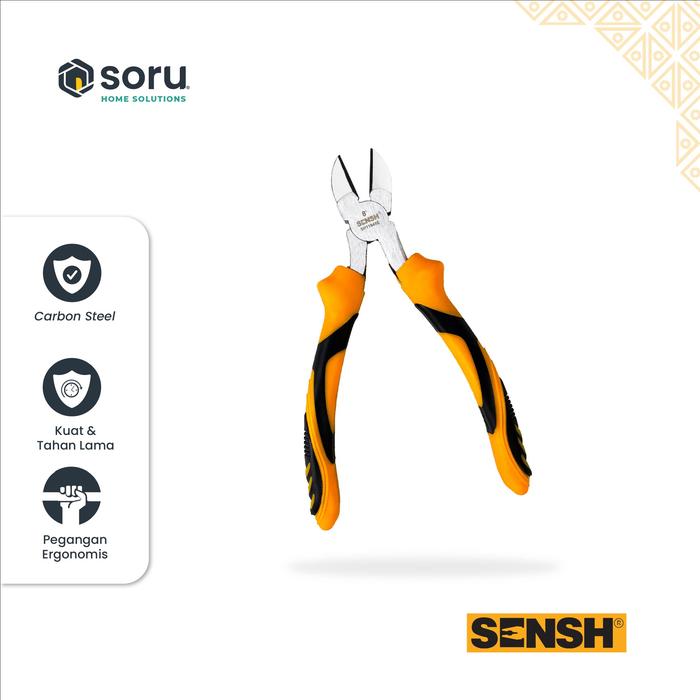 Gambar SORU - Tang Potong Kawat 8 Inci Diagonal Pliers 8 Inch - SENSH SH11649E dari Soru Indonesia Kota Bandung Tokopedia