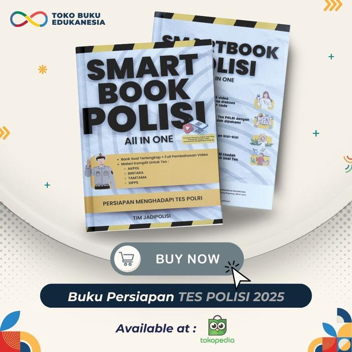 Gambar Smartbook Polisi 2025 - ALL IN ONE Bank Soal Terlengkap Tes Polisi 2025 dari Toko Buku Edukanesia Kab. Bandung Tokopedia