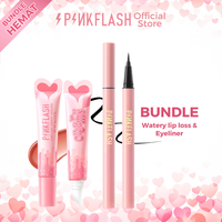Gambar PINKFLASH Bundling 2 pcs Watery Glow Hydrating Lip Gloss + Eyeliner Pen Liquid PFL17 PFE01 - OR01 dari PINKFLASH STORE Kab. Tangerang 1 Tokopedia