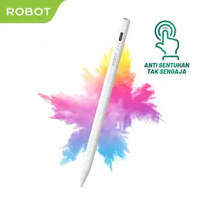 ROBOT RSP200 Active Stylus Pen untuk iPad 7 8 9 10 Air 3 4 5 6 Pro 11 2022 2023 2024 Garansi 1 Tahun Baterai 130mAh Kompatibel dengan iPad 2018-2024