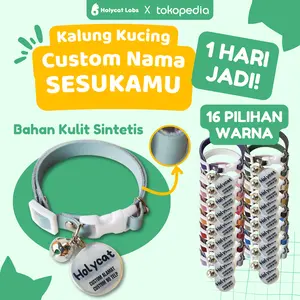 Holycatlabs Kalung Kucing Bahan Kulit Sintetis Custom Sesukamu 1 Hari Jadi Best Seller!