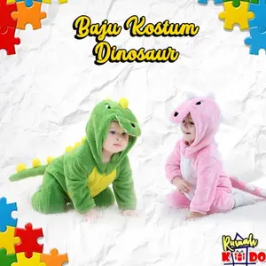 Baju Kostum Dinosaur Dino Anak Bayi Karakter Hewan Animal onesie
