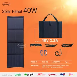 Solar Charger Cell Tenaga Surya Portable Lipat 40W Panel Fast Charging