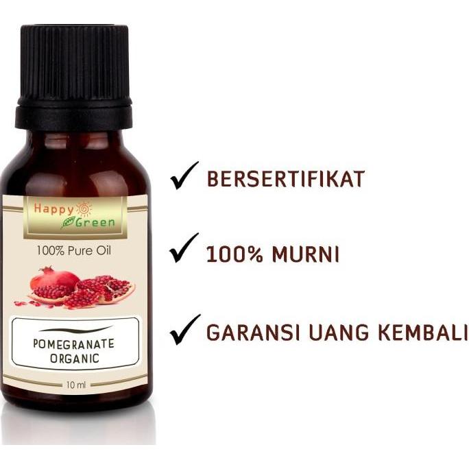 Happy Green ORGANIC Pomegranate Seed Oil -Minyak Biji Delima Murni - 10 ml