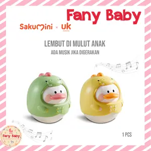 SAKUMINI MAINAN EDUKASI BONEKA GOYANG ANAK BAYI TUMBLER DUCK RATTLE HEAD UP TRAINING