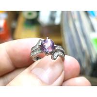 Gambar Cincin Batu Kecubung Amethyst KCB017 Ikatan Perak Cewek Mewah dari CNC phoneshop Kota Administrasi Jakarta Pusat 4 Tokopedia