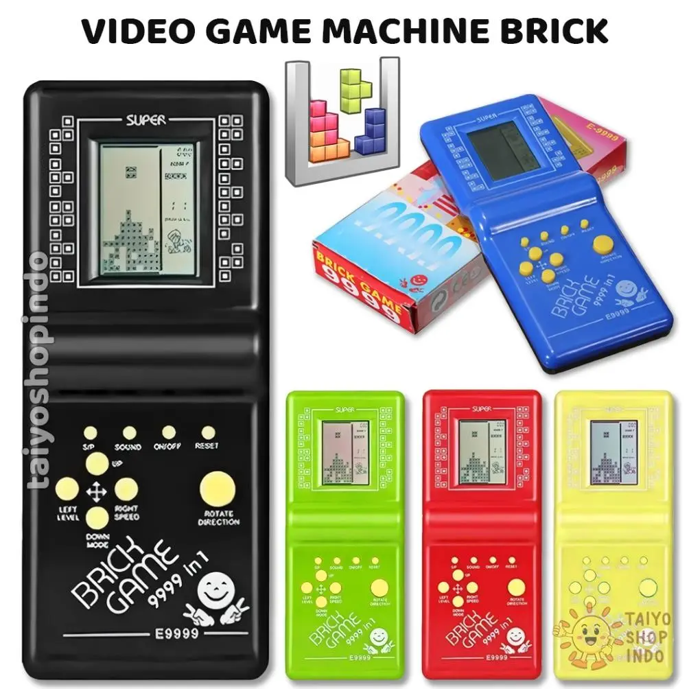 TAIYO Video Game Machine Brick Game 9999 In 1 Besar Kecil Gameboy Tetris Klasik Mainan Anak