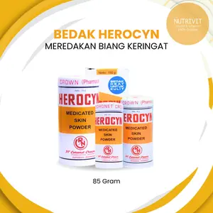 HEROCYN Bedak Kulit Kaleng Dewasa 85gr/ 150gr - Meredakan gatal dan biang keringat - Varian-