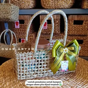 Tas hampers lebaran/keranjang hampers/Tas souvenir/Tas anyaman pandan