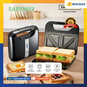 SAMONO SM400 TOASTER & SANDWICH MAKER SW BLACK ALAT PEMBUAT SANDWICH