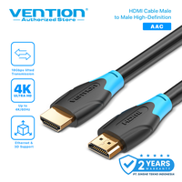 Gambar Vention [AACBG 1.5M] Kabel HDMI 3D v2.0 4K UHD High Speed Quality - Model BULAT dari Vention Authorized Store Kota Administrasi Jakarta Barat 1 Tokopedia