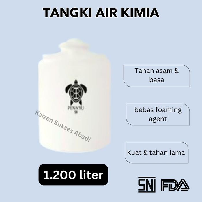 Gambar tangki toren tandon air industri proyek atas rumah plastik pennyu penyu kimia putih untuk berbagai cairan minyak asam basa volume 1200 1100 1000 900 950 liter anti lumut murah bergaransi di surabaya sidoarjo gresik jawa timur tengah kualitas penguin dari Kaizen Sukses Abadi Kab. Sidoarjo Tokopedia