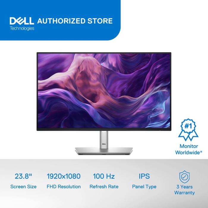 Gambar Dell P2425H 24" FHD 1080P IPS 100Hz 5ms VGA HDMI DP USB-C dari Lezz Computech Kota Administrasi Jakarta Utara Tokopedia