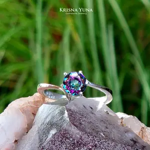 Natural Mystic Topaz Ring (01)