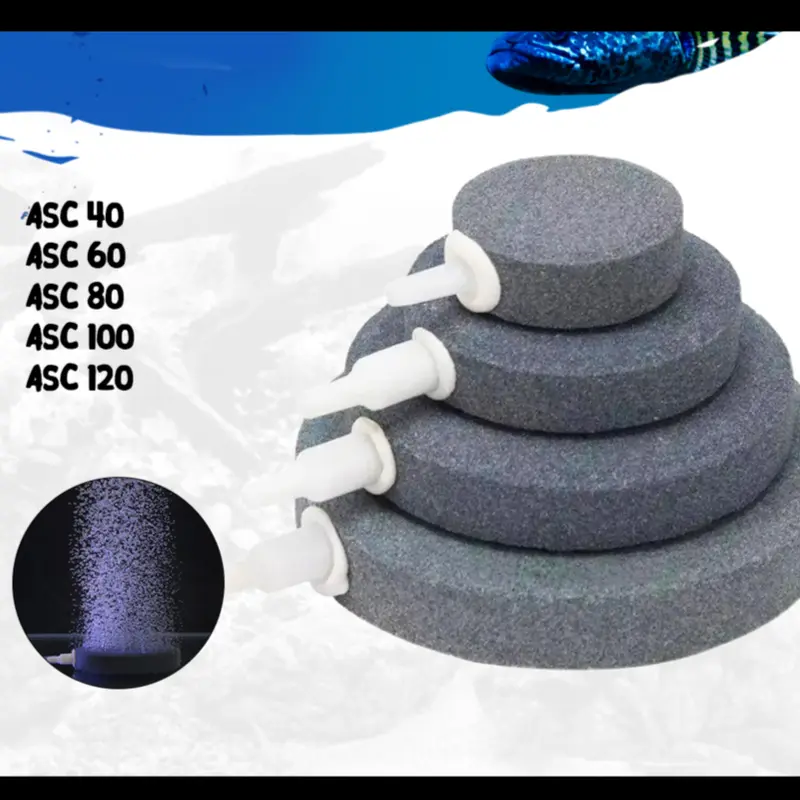 airstone ASC 40 60 80 100 120 series BULAT PIPIH air stone kolam aquarium aquascape batu aerator aerasi 0