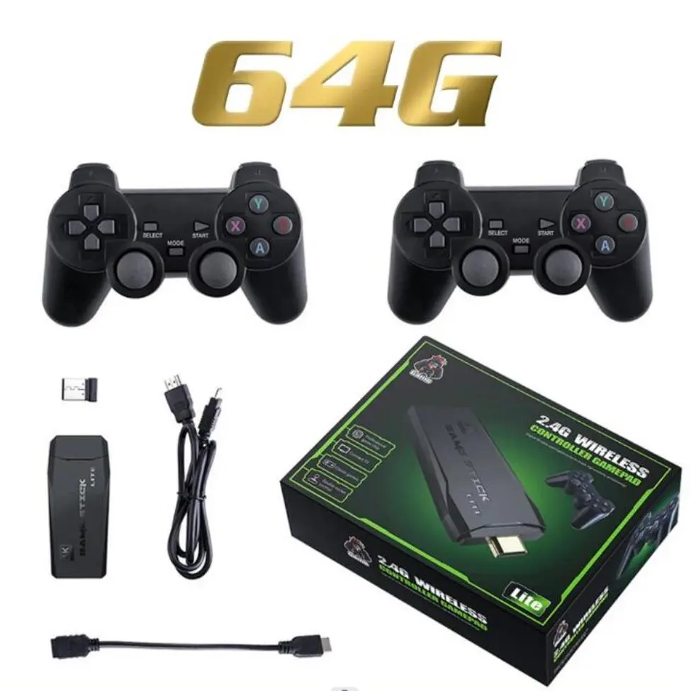 Video Game Console ps 3 full game + stick 2 2.4G Double Wireless Controller Game Stick 4K 10000 games 128GB/64GB/32GB ps 2 full game + stick 2 Retro games For TV boy gift