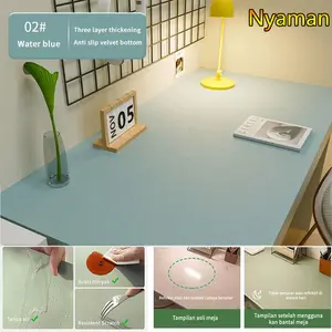 Nyaman Bantalan kulit tahan minyak Belajar matras meja kerja meja makan bening 2mm taplak meja waterproof Alas meja pvc tebal Premium Opsional Multi -ukuran