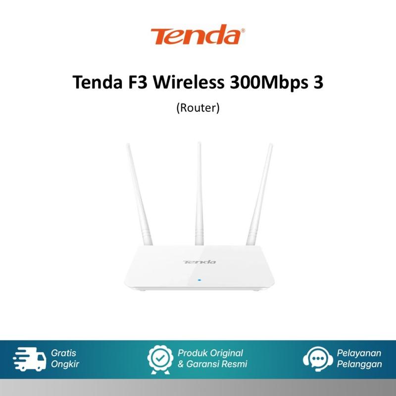 Tenda F3 Wireless Router 300Mbps 3 Antena - Shop | Tokopedia