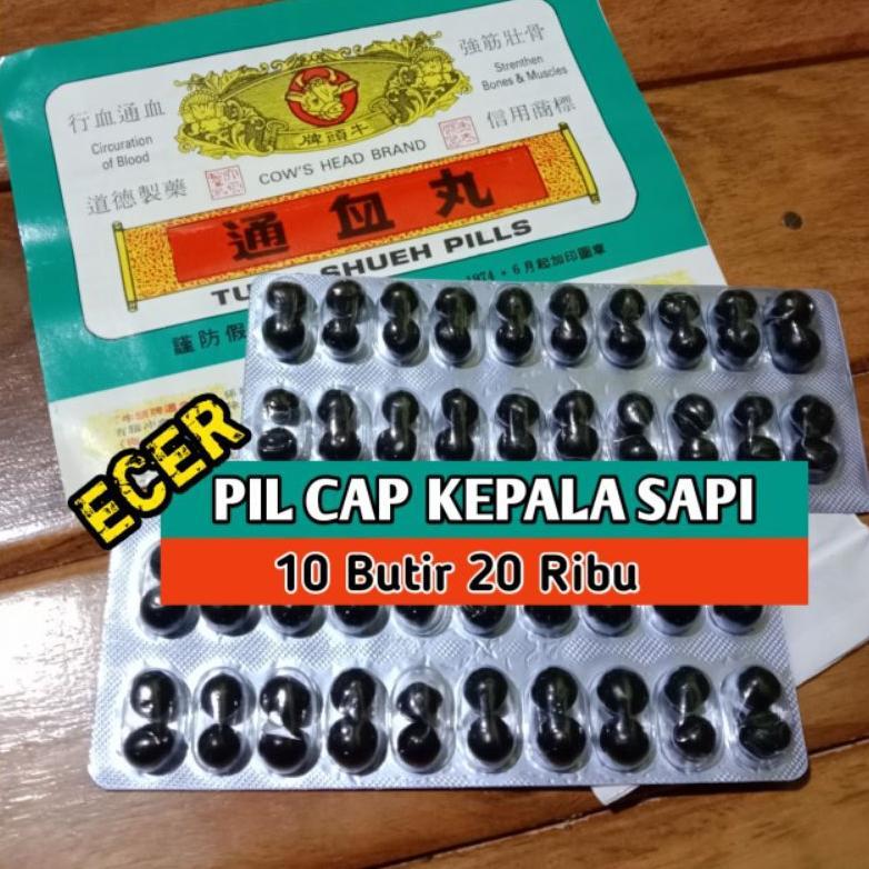 Original Tung Shueh Pills Cap Kepala Sapi Dan Pilandar - 40 butir, Kemasan Baru