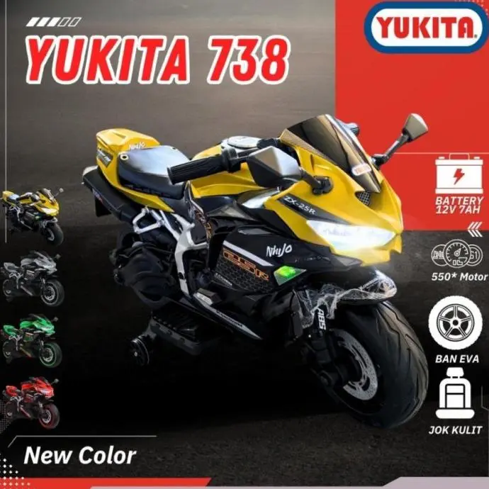 Mainan Motor Aki Anak Yukita 738 / MB 191 Ninja ZX 25R Kawasaki