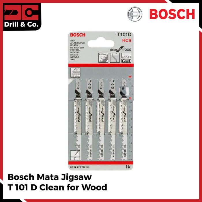 Gambar Bosch Mata Gergaji Kayu Halus/ Jigsaw Blade T 101 D Clean dari Drill&Co Kota Administrasi Jakarta Barat Tokopedia