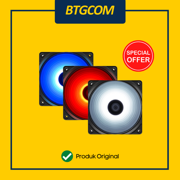 Gambar CASE FAN DEEPCOOL RF 120 RF120 RF120W RF120B RF120R COOLER KIPAS CASING 12CM W/R/B WHITE RED BLUE dari btgcom Kota Denpasar Tokopedia