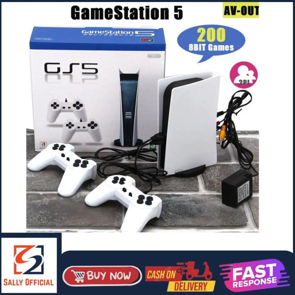 GS5 Gaming Classic Game Casing / Video Game Console USB Wired Retro 200 Game Classic