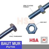 Gambar BAUT MUR HEX PUTIH M30 X 70 dari Toko Aneka Guna Tangerang Kota Tangerang 3 Tokopedia
