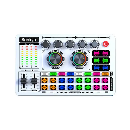 Soundcard Live Streaming Media Sosial Live Karaoke Sound Card Bonkyo F999 Mixer Audio Soundsystem Karaoke Live Streming Souncard MKC Kimiso Soundcard Live Tiktok 7