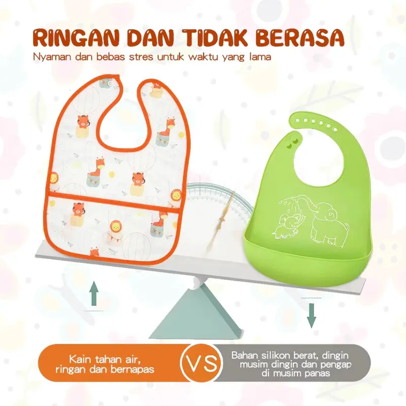 [FELIZKIDS] [BA86] Bib Bayi Anti Air / Slabber Baby / Newborn / Tadah Iler Celemek Makan Waterproof 5