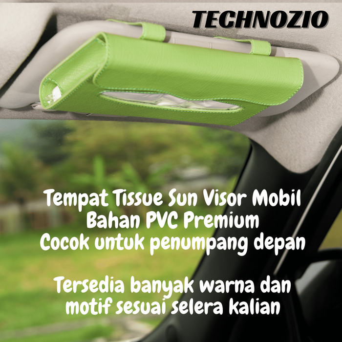 Gambar Technozio Tissue Sun Visor warna Hijau/ Tempat tissue mobil dari Technozio Store Kota Administrasi Jakarta Barat Tokopedia