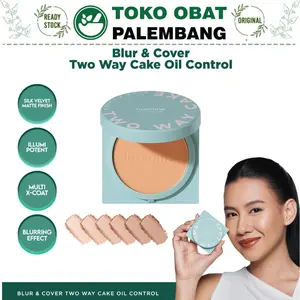 LUXCRIME BLUR COVER TWO WAY CAKE TWC OIL CONTROL FULL REFILL MINI BEDAK FOUNDATION PADAT HIGH COVERAGE PRESSED POWDER LUX CRIME WAJAH TANPA PORI
