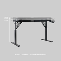 Gambar MEJA GAMING REXUS FORT RXD-121 / RXD-141 BLACK / RXD 121 / RXD 141 GAMING DESK With Manual Adjustable Height dari Techno Computer Bali Kota Denpasar 3 Tokopedia