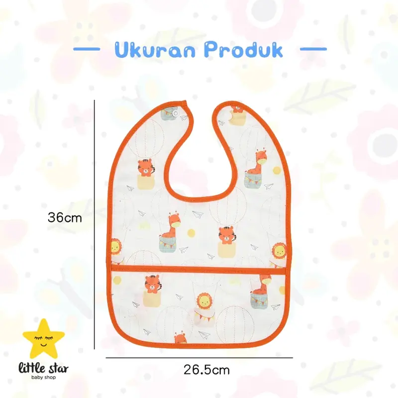 [FELIZKIDS] [BA86] Bib Bayi Anti Air / Slabber Baby / Newborn / Tadah Iler Celemek Makan Waterproof 2