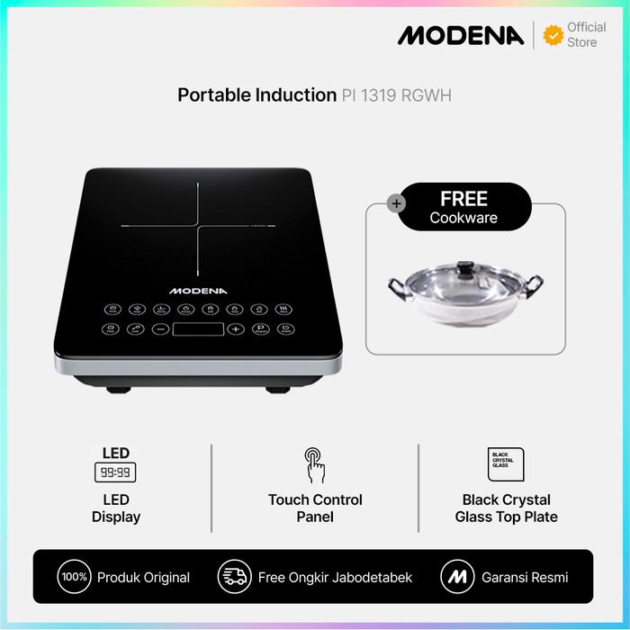 Gambar MODENA Portable Induction - PI 1319 RGWH dari modena.indonesia Kab. Tangerang Tokopedia