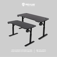 Gambar MEJA GAMING REXUS FORT RXD-121 / RXD-141 BLACK / RXD 121 / RXD 141 GAMING DESK With Manual Adjustable Height dari Techno Computer Bali Kota Denpasar 2 Tokopedia