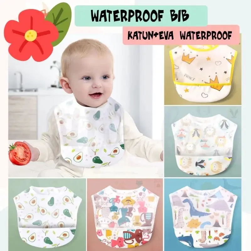 [FELIZKIDS] [BA86] Bib Bayi Anti Air / Slabber Baby / Newborn / Tadah Iler Celemek Makan Waterproof 1