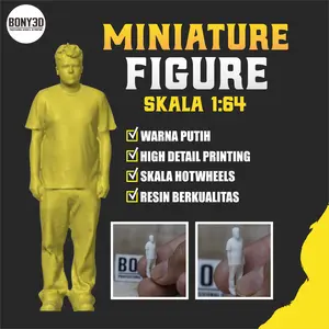 Miniature Figure Skala 1/64 | Figure Cowok Skala Hotwheels