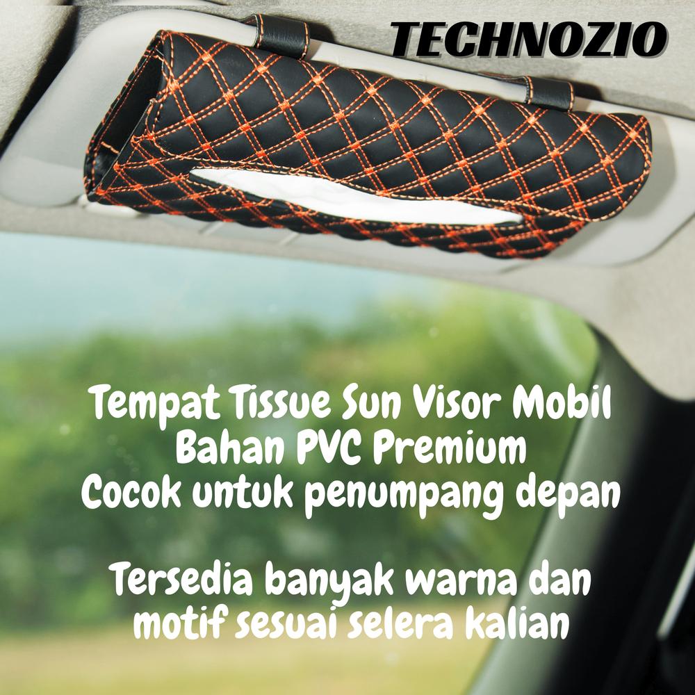 TECHNOZIO Tissue Sun Visor /tempat tisu mobil /tisu mobil orange X2