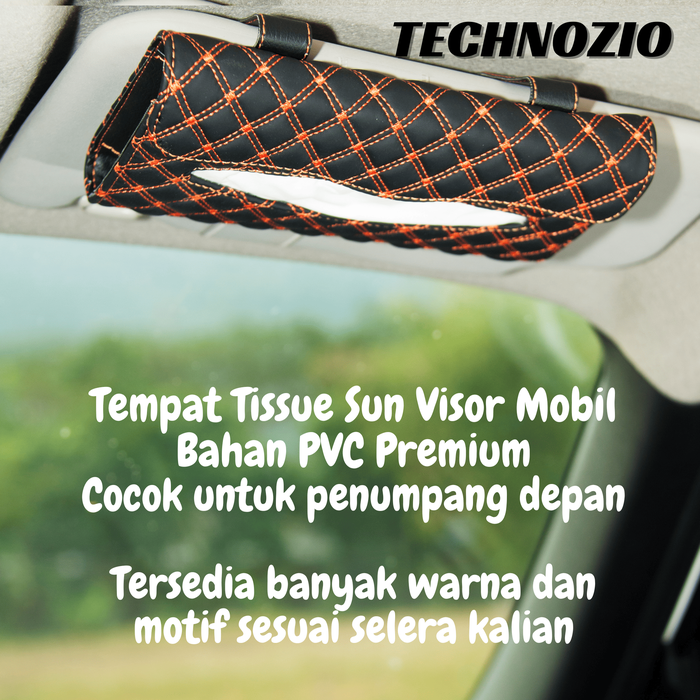 Gambar TECHNOZIO Tissue Sun Visor /tempat tisu mobil /tisu mobil orange X2 dari Technozio Store Kota Administrasi Jakarta Barat Tokopedia