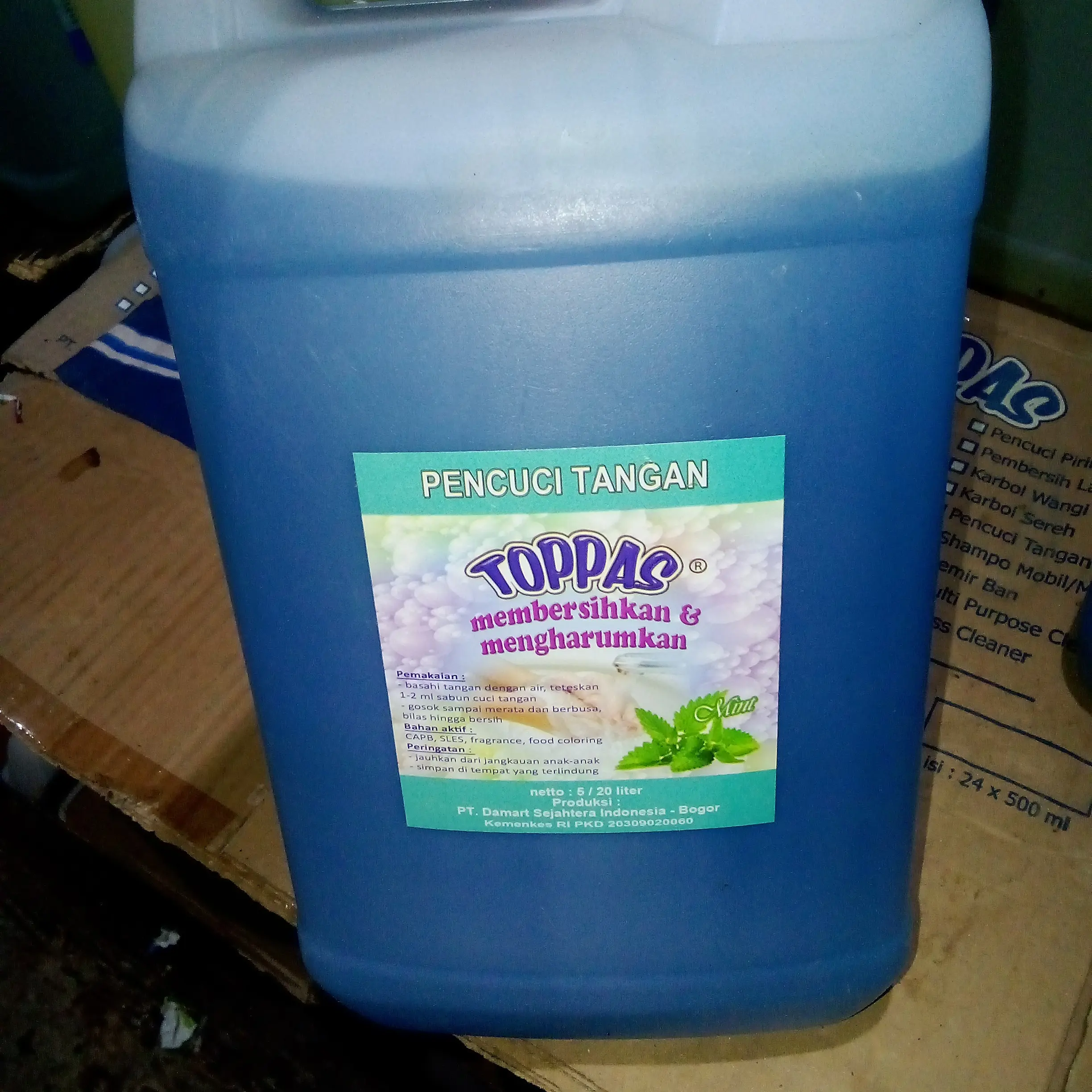 sabun cuci tangan toppas kopi mint