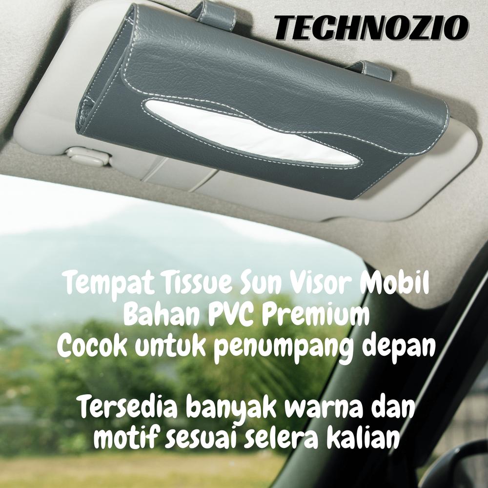 Tempat Tisu mobil Tempat tisue sunvisor mobil kotak tissue mobil polos - Abu-abu