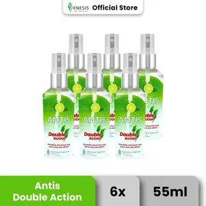 Antis Hand Sanitizer Botol Spray Double Action 6x55ml