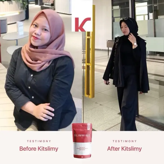 Kitslimy Asli Minuman Green Tea Combo Anti Insecure - Bonus Meteran Gelas 1